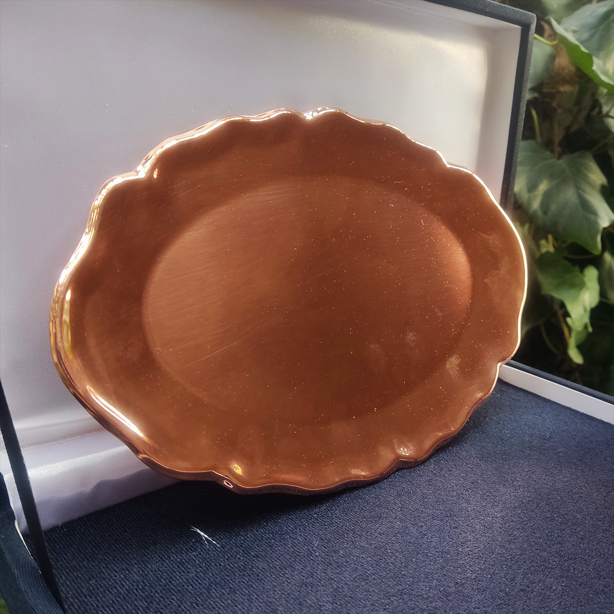 Bandeja de Cobre 25x15 cms Ovalada