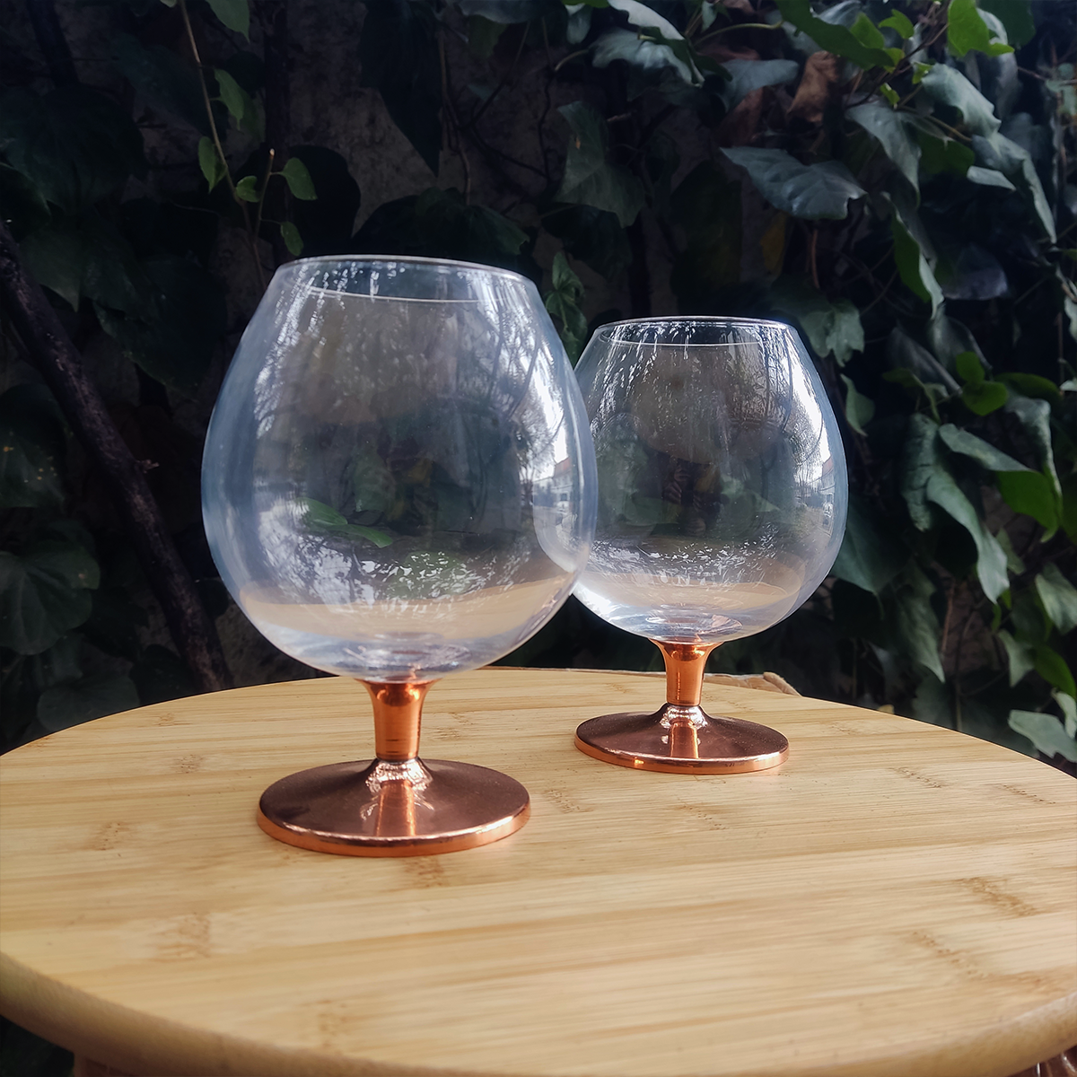 Set 4 Copas Coñac C/ Pie de Cobre