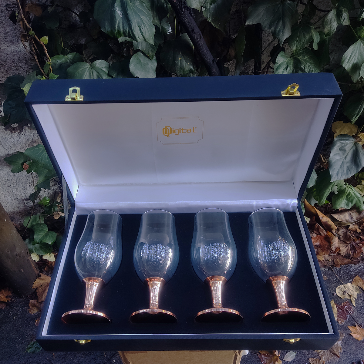 Set 4 Copones Cerveceros C/ Pie de Cobre