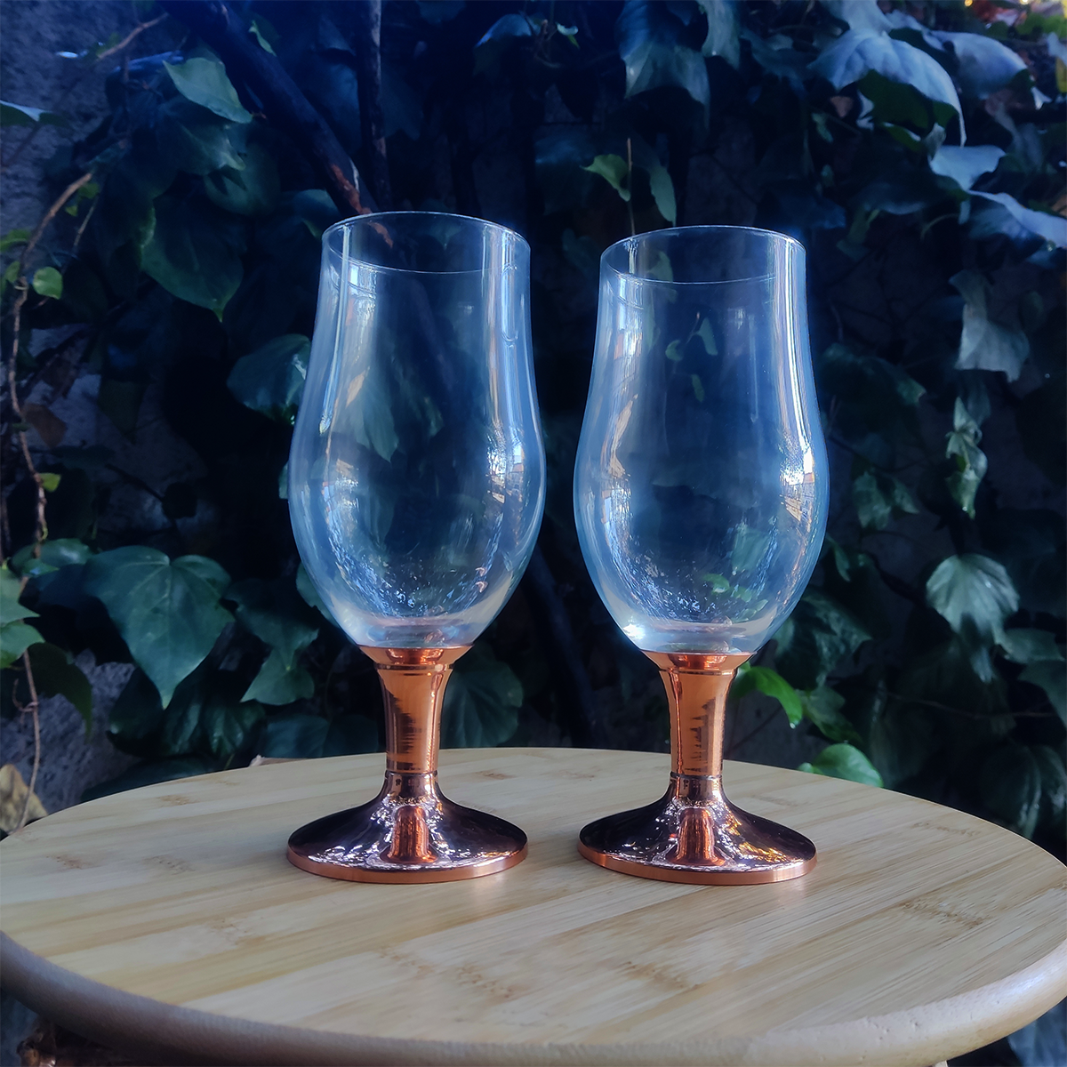 Set 4 Copones Cerveceros C/ Pie de Cobre