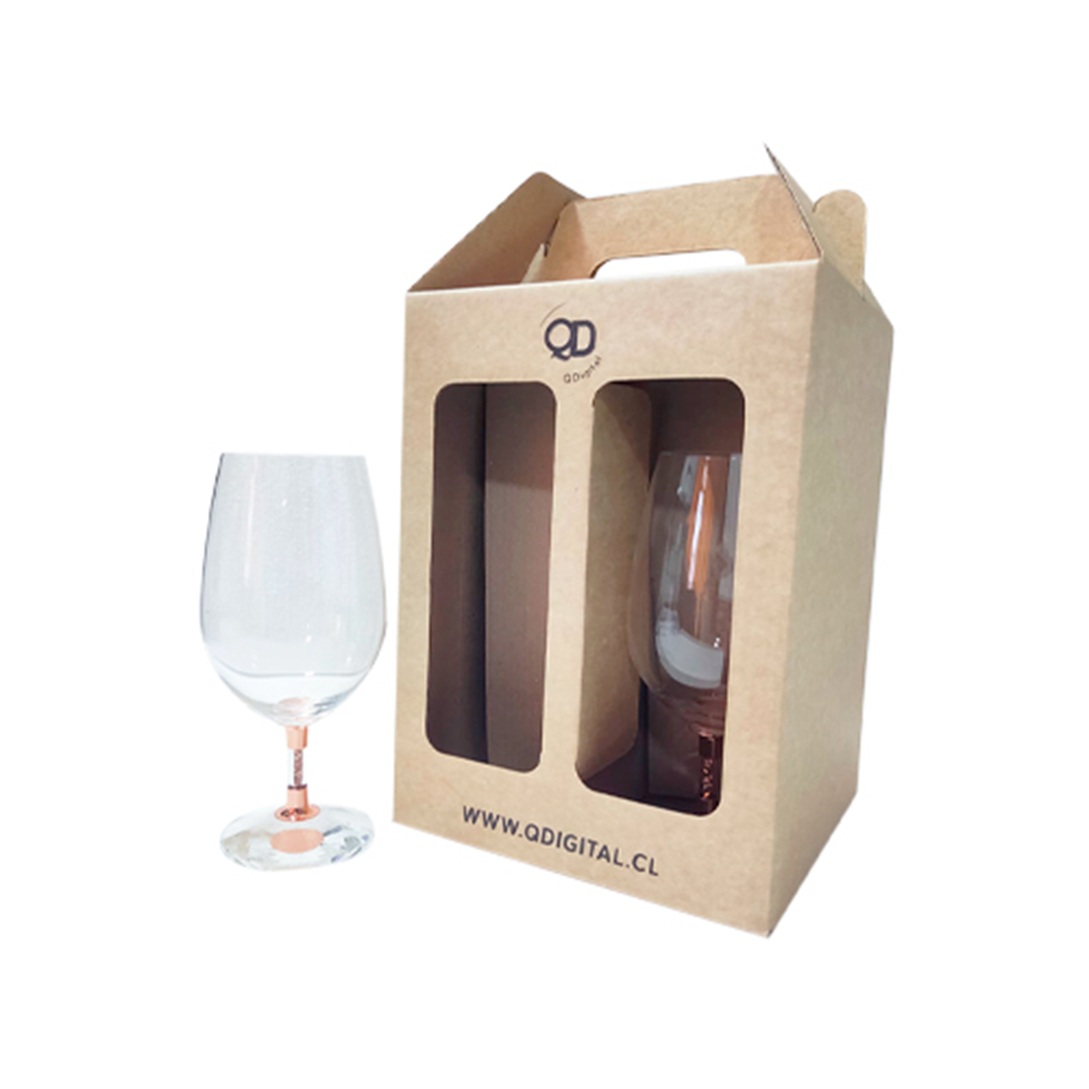Set 4 Copas Cervecera Glow Cobrizada 420ml - Estuche