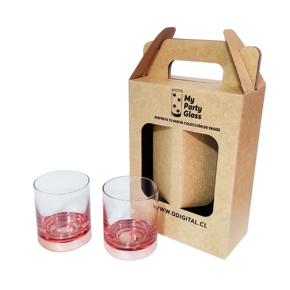 Set 4 Vasos Whisky Ember Cobrizado 350ml - Estuche