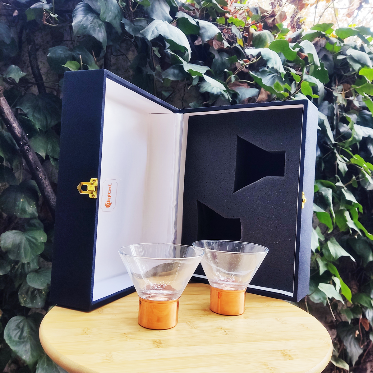 Set 2 Vasos Pisco Sour C/ Base de Cobre