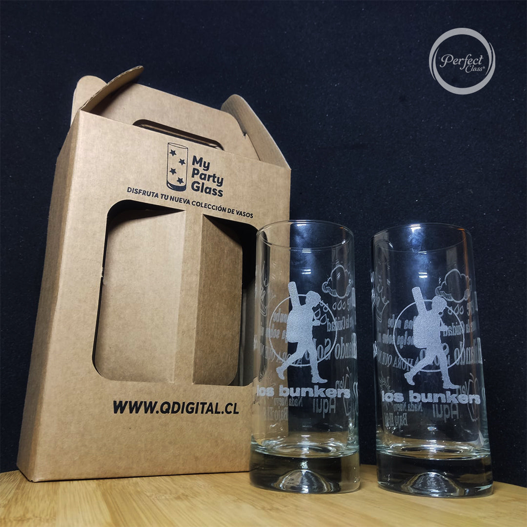 Set 2 Vasos Los Bunkers 450ml Perfect Class®