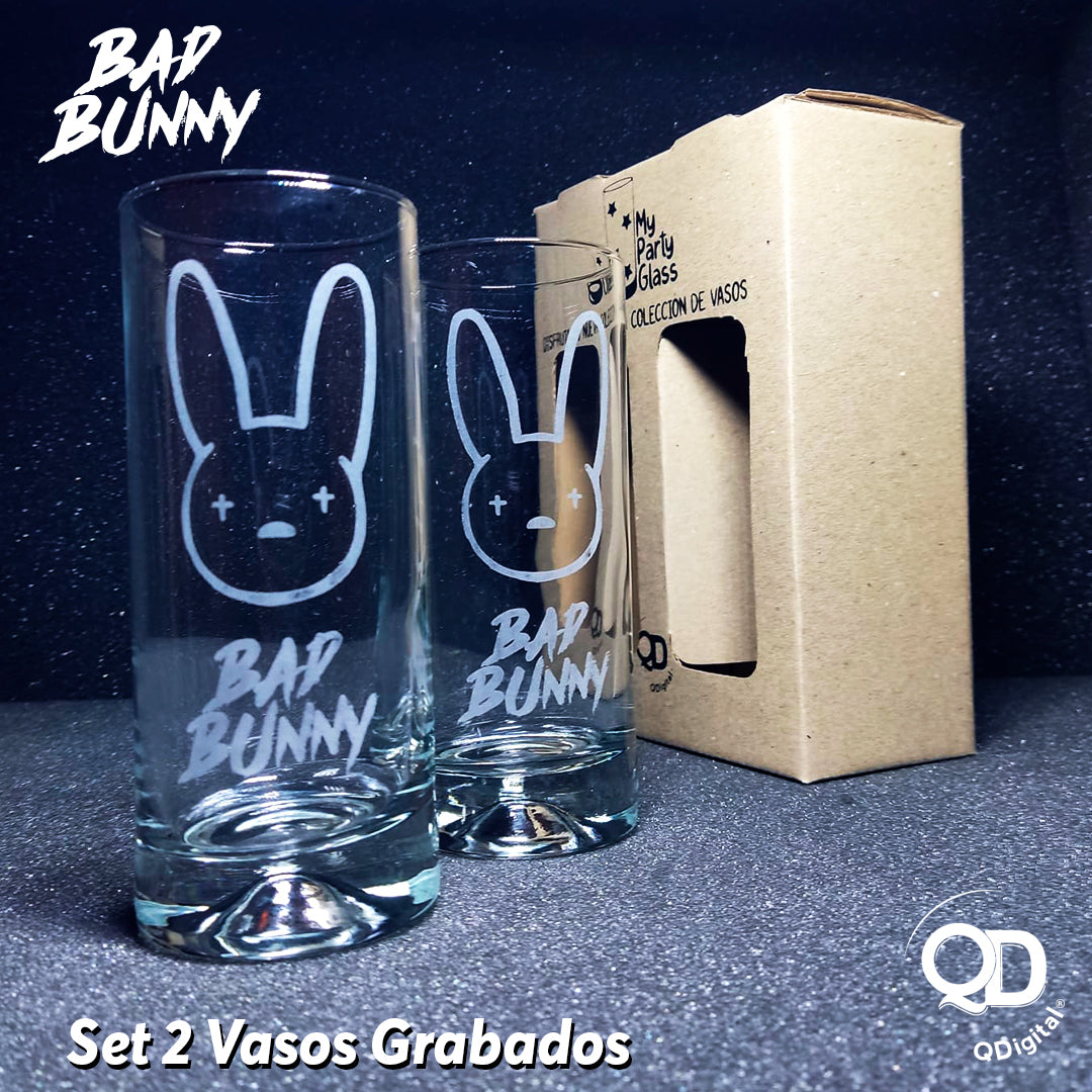 Set 2 Vasos Bad Bunny 453cc Perfect Class®