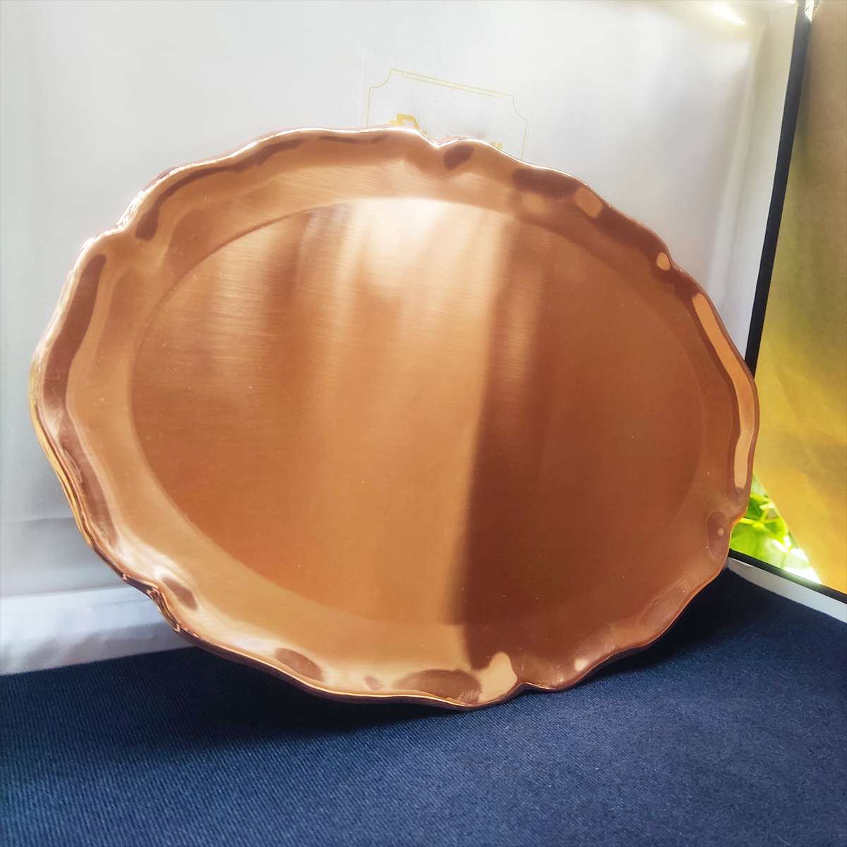 Bandeja de Cobre 25x35 cms Ovalada