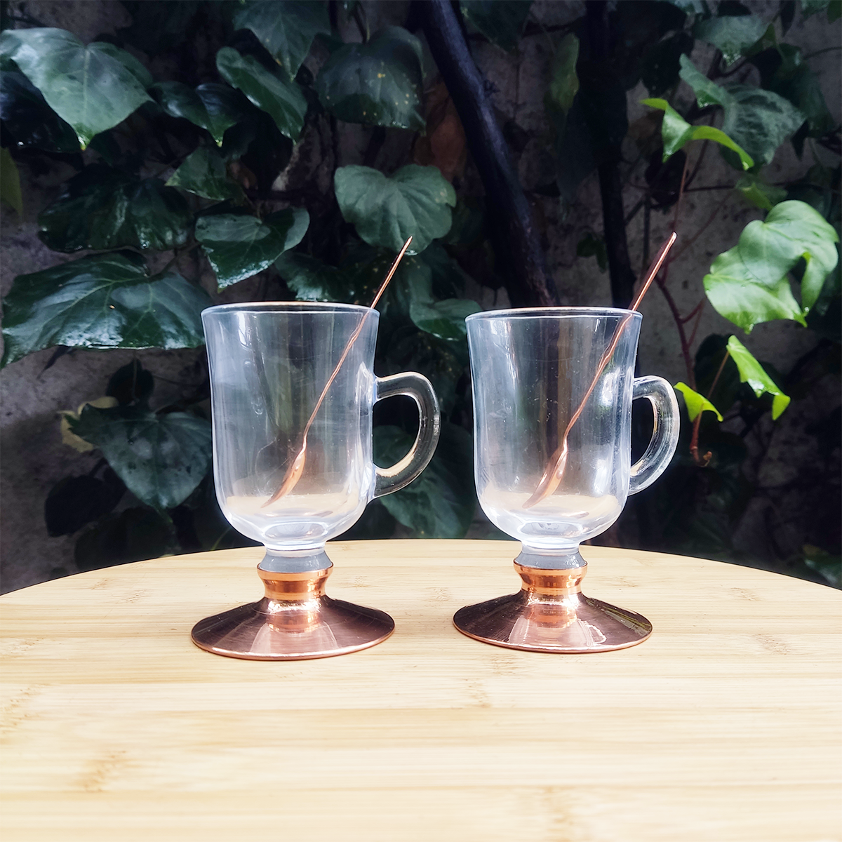 Set 4 Tazas Capuchino 110cc / Base de Cobre