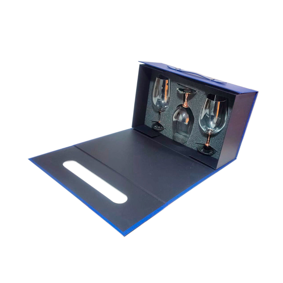 Set 3 Copas Cervecera Glow Cobrizada 420ml - Maleta