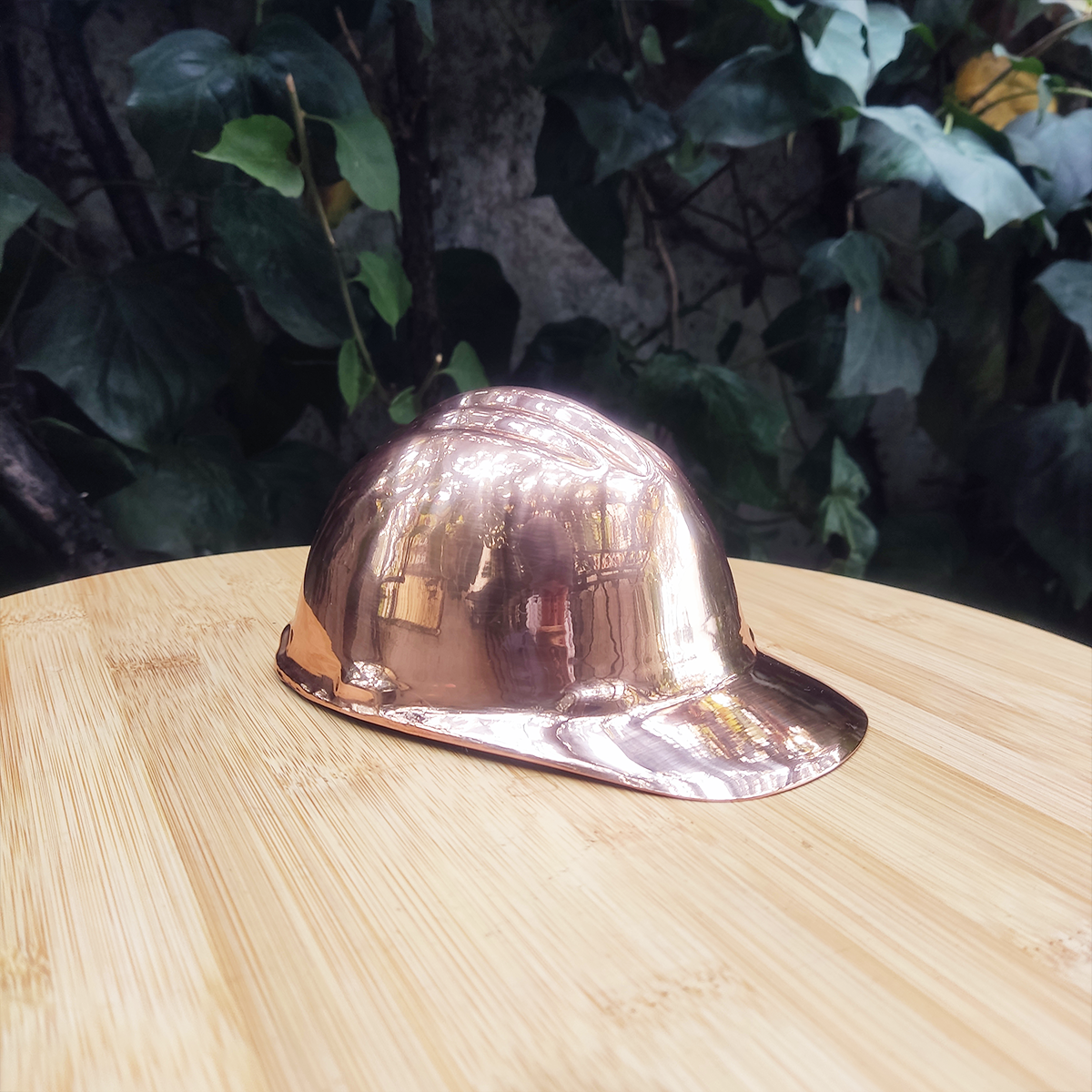 Casco Minero en Cobre Tamaño Miniatura
