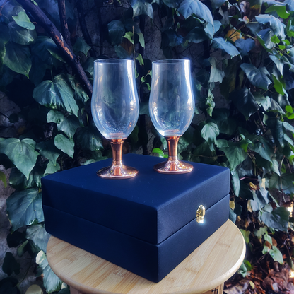 Set 6 Copones Cerveceros C/ Pie de Cobre