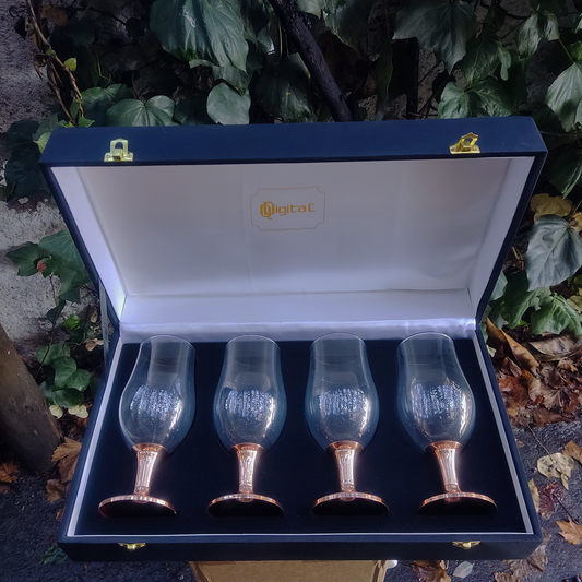 Set 4 Copones Cerveceros C/ Pie de Cobre
