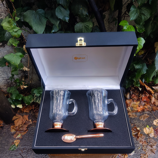Set 2 Tazas Capuchino 200cc / Base de Cobre