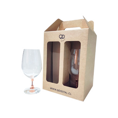 Set 4 Copas Cervecera Glow Cobrizada 420ml - Estuche