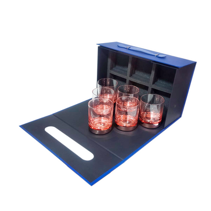 Set 6 Vasos Whisky Ember Cobrizado 350ml - Maleta