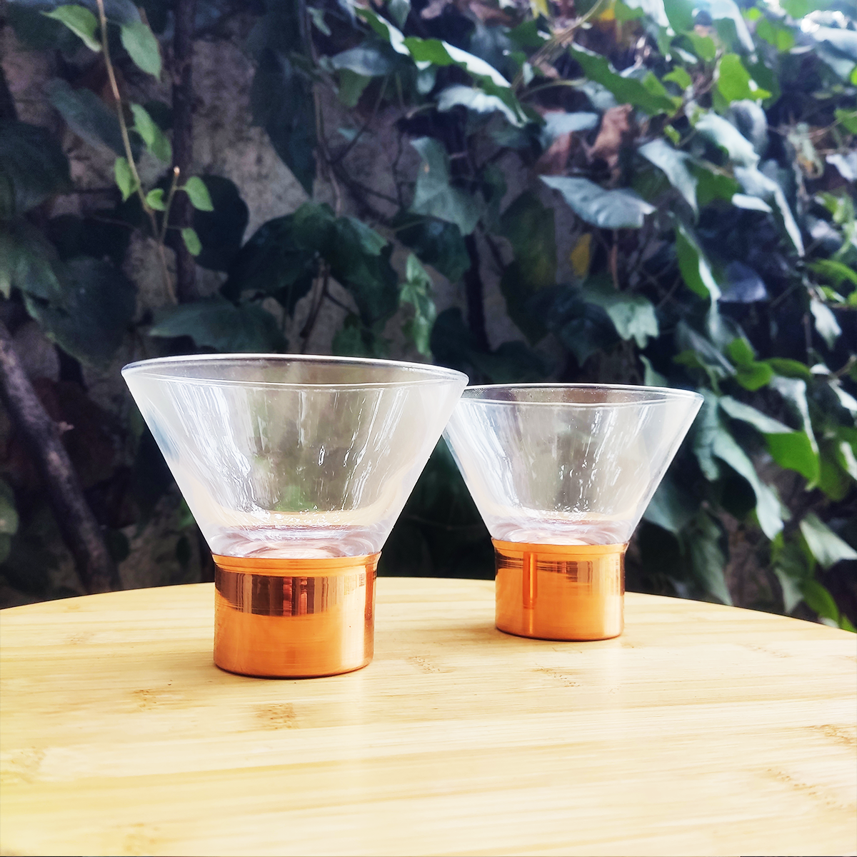 Set 2 Vasos Pisco Sour C/ Base de Cobre