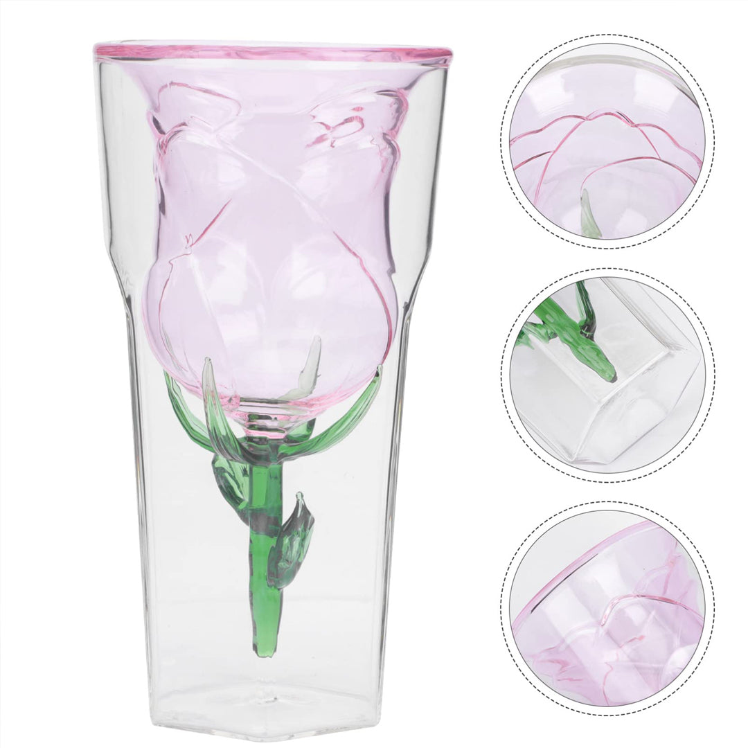 Vaso Con Rosa Interior 200ml Doble Pared Perfect Class®