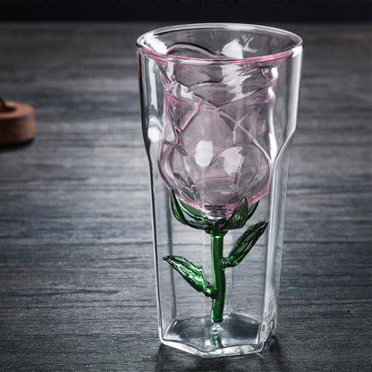 Vaso Con Rosa Interior 200ml Doble Pared Perfect Class®