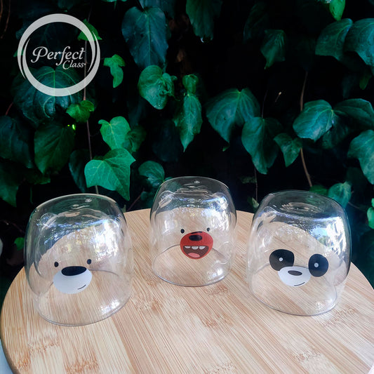 Set 3 Vasos Osos Escandalosos