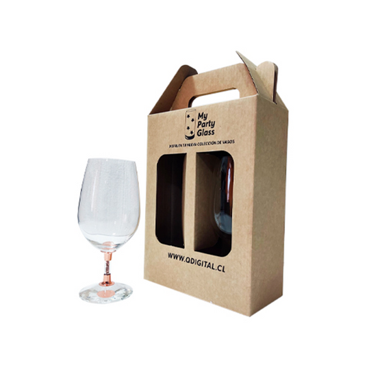 Set 2 Copas Cervecera Glow Cobrizada 420ml - Estuche