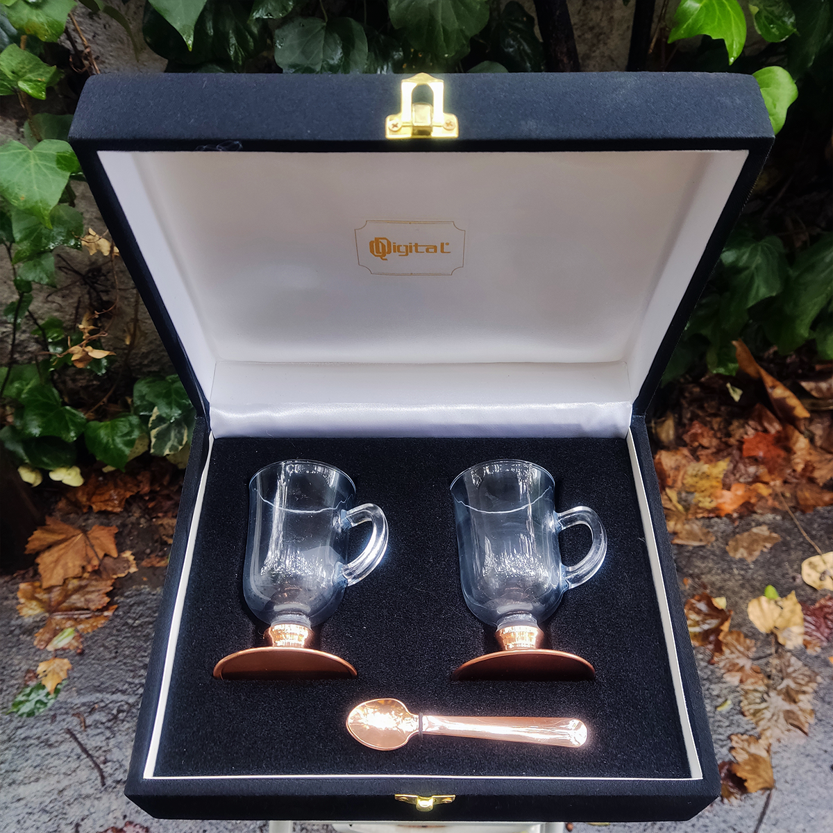 Set 2 Tazas Capuchino 110cc / Base de Cobre