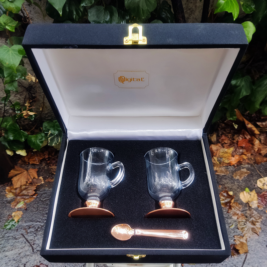 Set 2 Tazas Capuchino 110cc / Base de Cobre